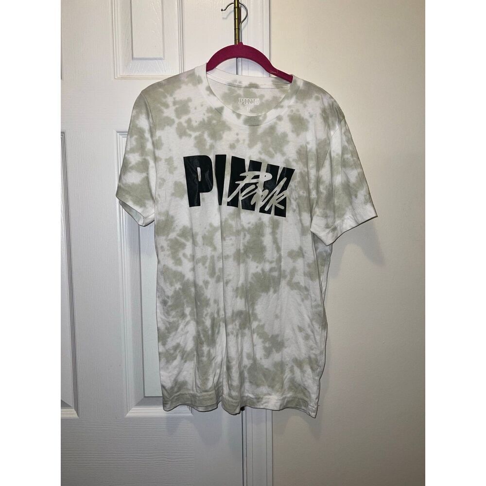 Victoria’s Secret PINK, Green and white shirt